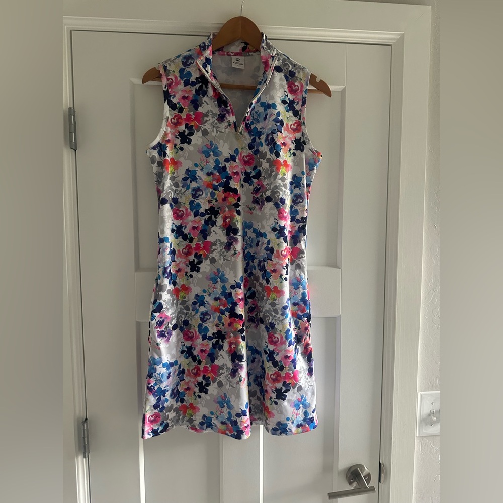 Daily Sports Mira White Patterned Golf Dress Floral - Picture 6 of 8